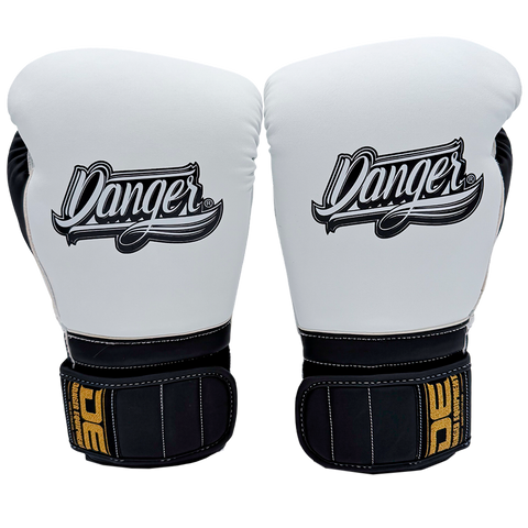 Guantes Danger Mexican Velcro Blanco Negro