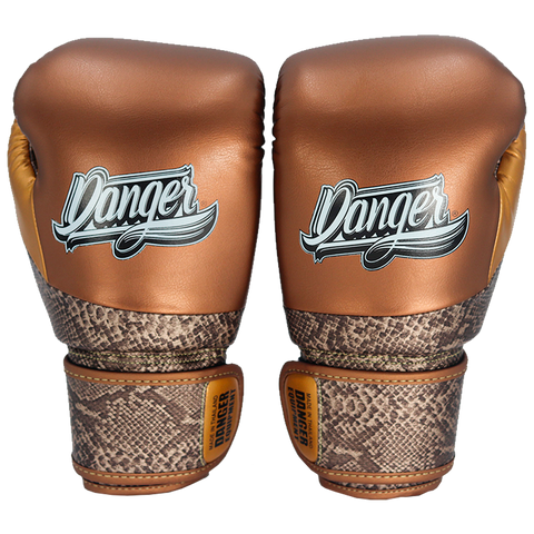 Guantes Danger Evolution Brown Python and Gold