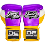 Guantes Danger MX Cuero de Velcro Lakers Metalico