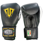 Guantes Matto Velcro Negro Pulgar Triple Color Plata